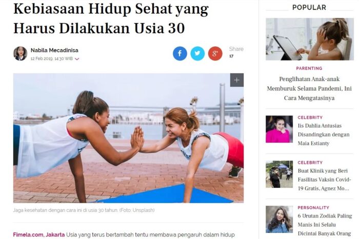 jenis artikel gaya hidup