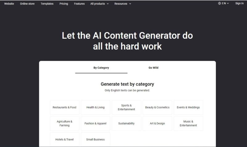 zyro ai writing assistant